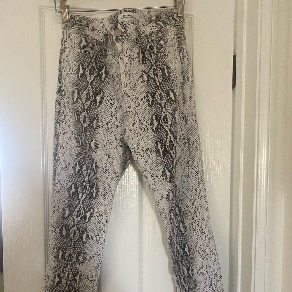 Zara snakeskin jeans